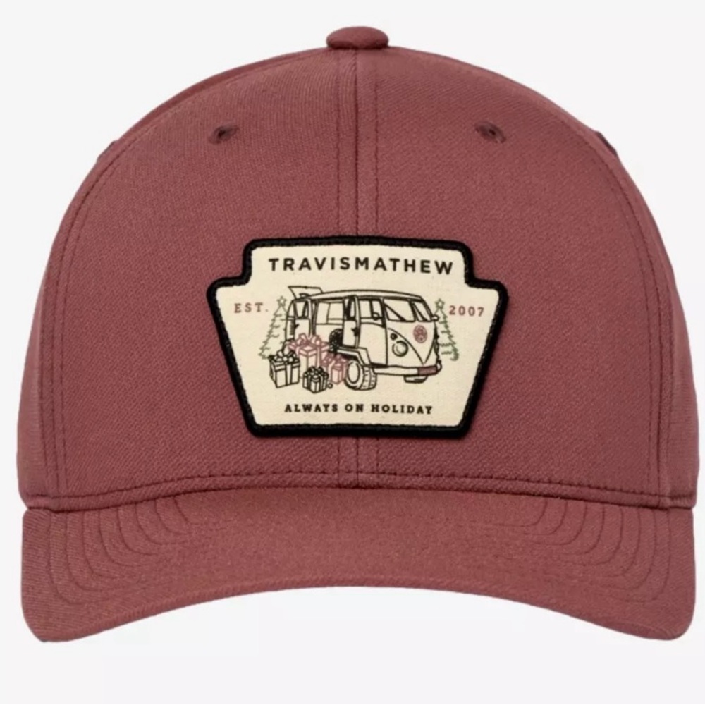 Travis Mathew Maroon Hat With Patch - image 2